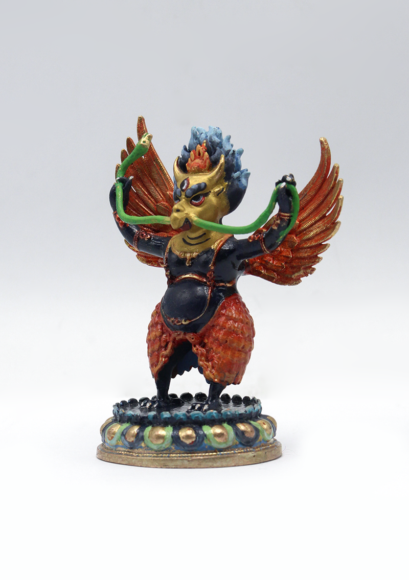 Hand-Painted Standing Garuda Statue 3.5"H