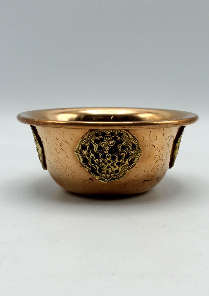 Set of Seven Eight Auspicious Tibetan Offering Bowl 5" - Extra Large