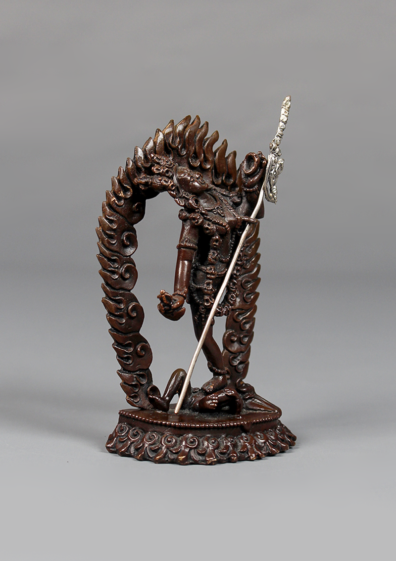 Copper Akash Yogini Statue 3.75"