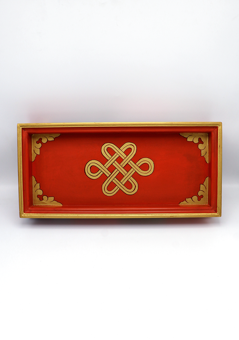 Handcrafted Buddhist Ritual Tibetan Tray 18"