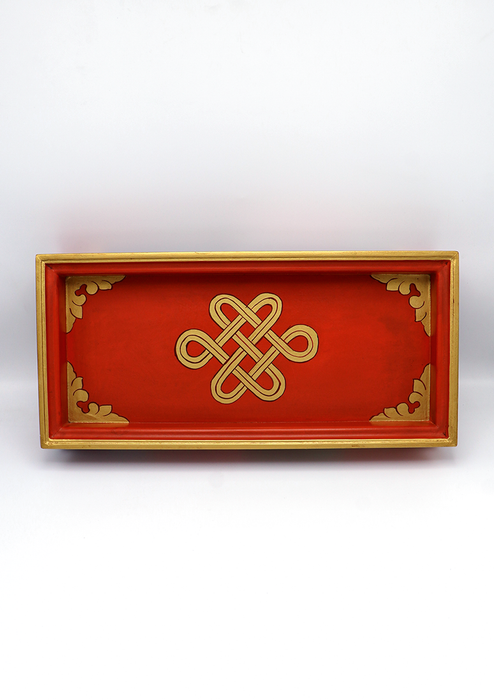 Handcrafted Buddhist Ritual Tibetan Tray 18"