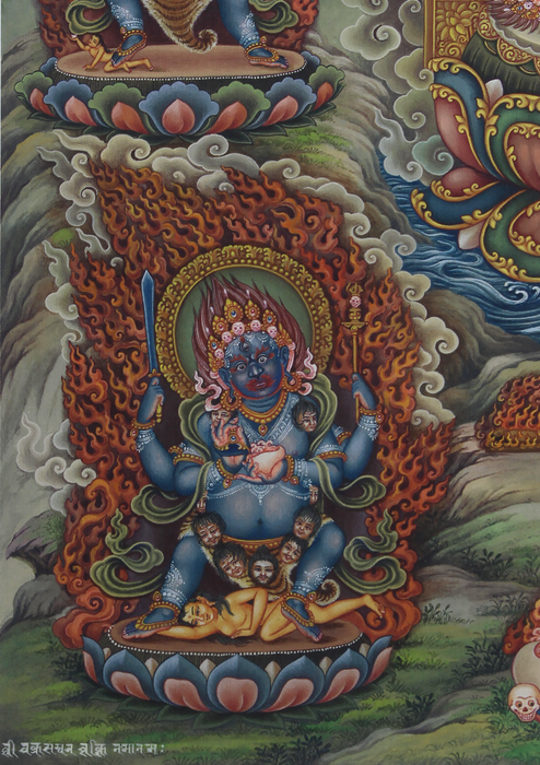 Newari Pauba Chakrasamvara Print Signed by Sundar Sinkhwal