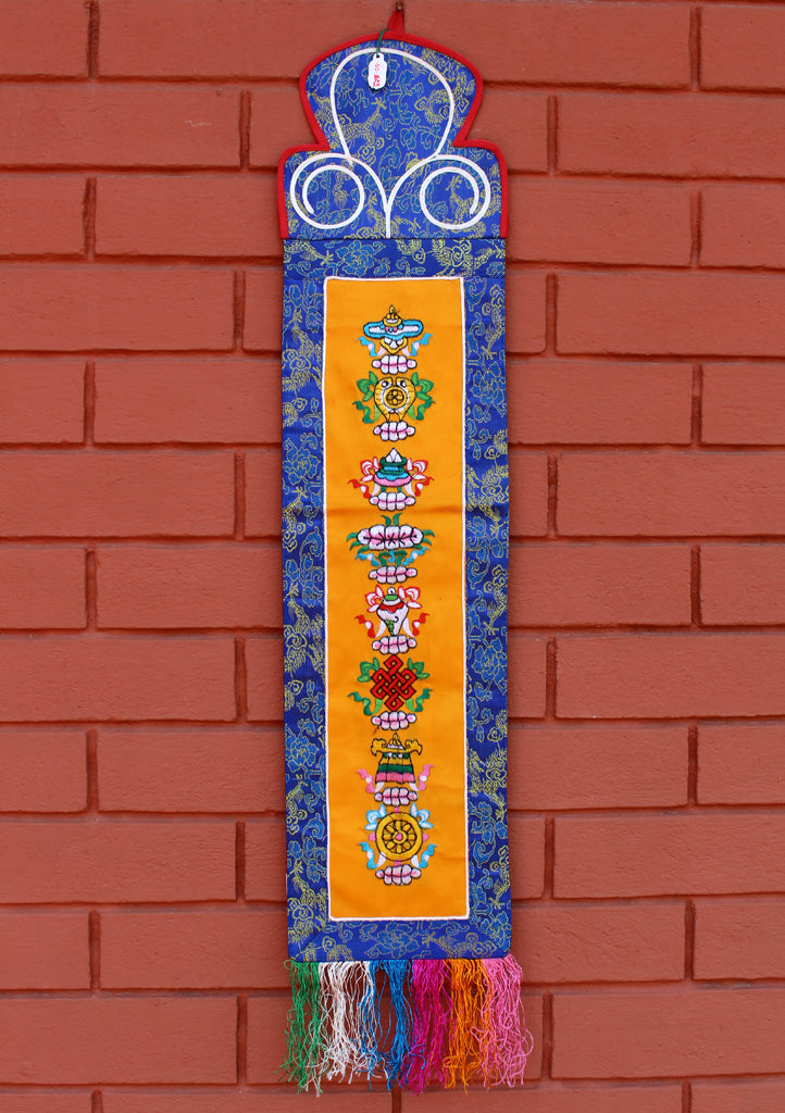 8 Auspicious Symbol Embroidery Wall Hanging