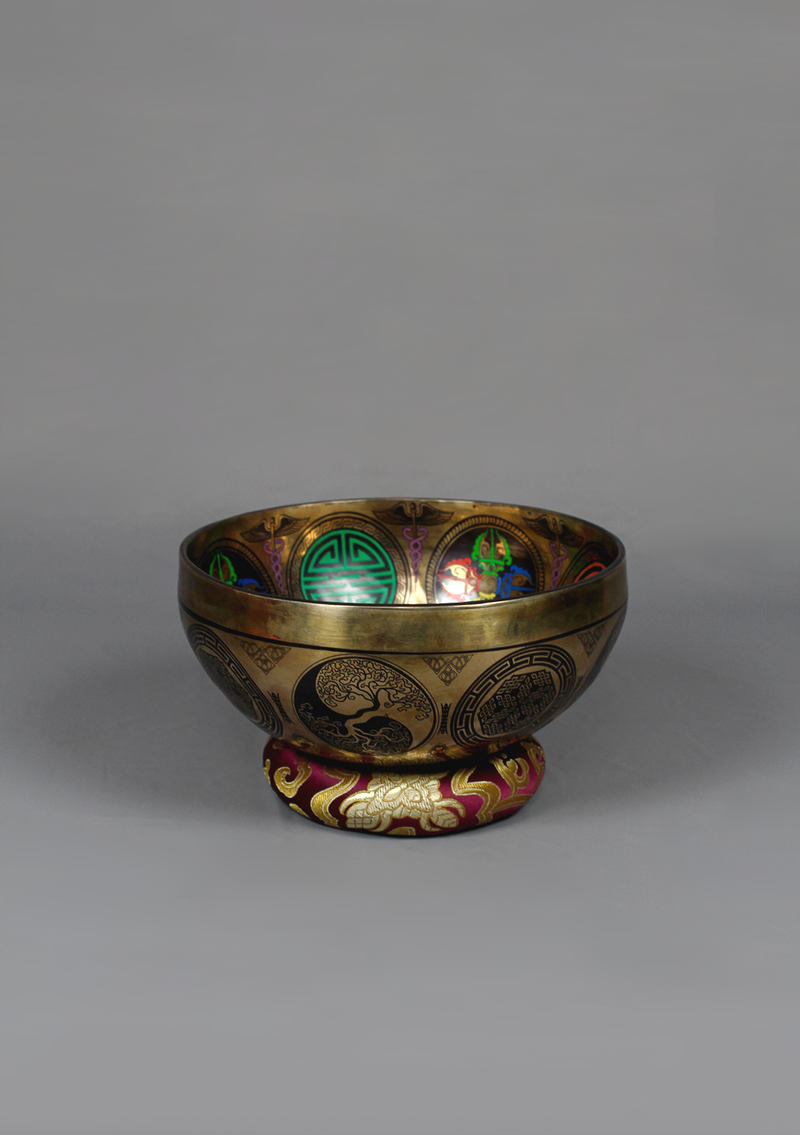 Mandala  Painting  Singing Bowl 8"