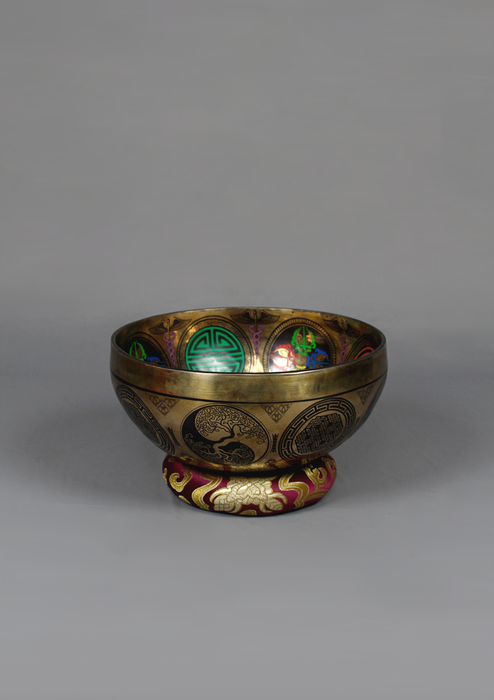 Mandala  Painting  Singing Bowl 8"