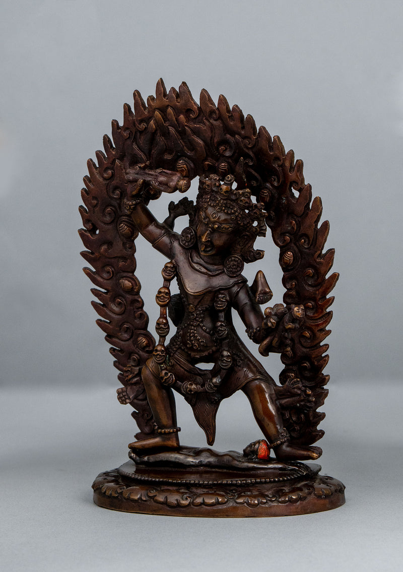 Copper Oxidized Ekajati Dakini Statue
