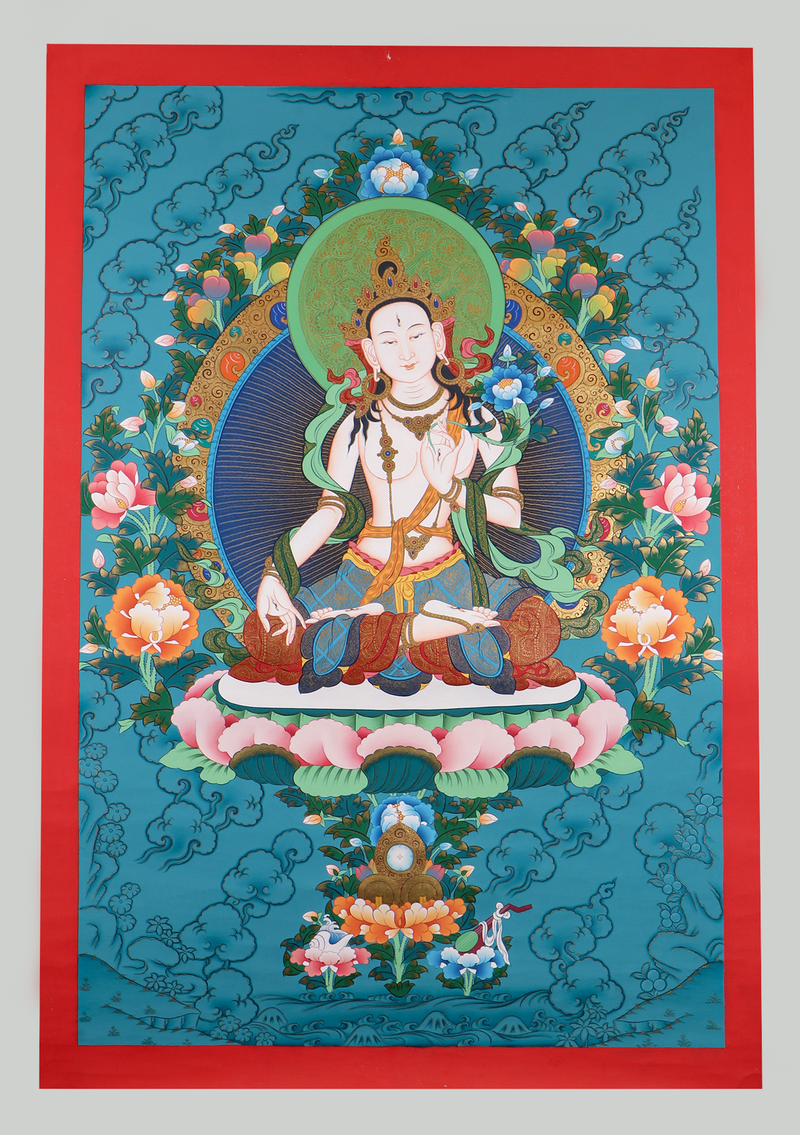 White Tara Compassion Healing, and Longevity Thangka Painting