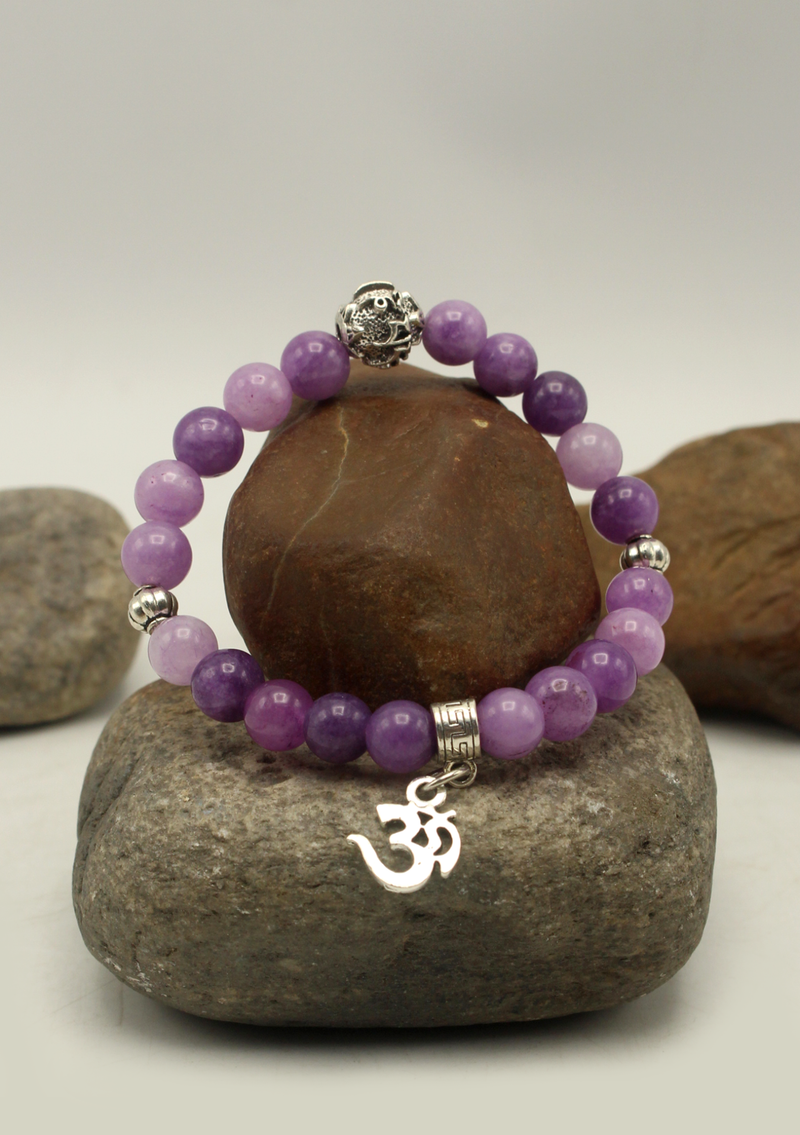 Purple Amethyst  Wrist Mala Bracelet