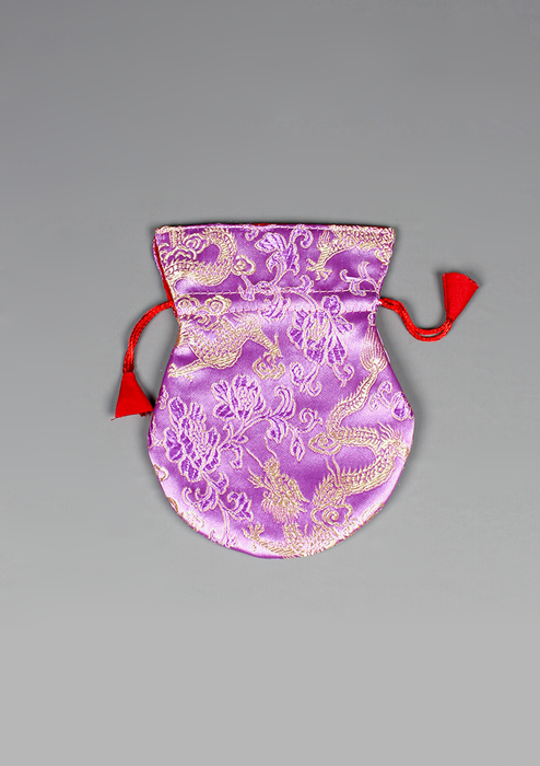 Silk Brocade Drawstring Mala Bag