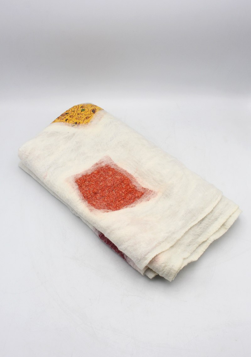 Felt White Mosaic Wrap