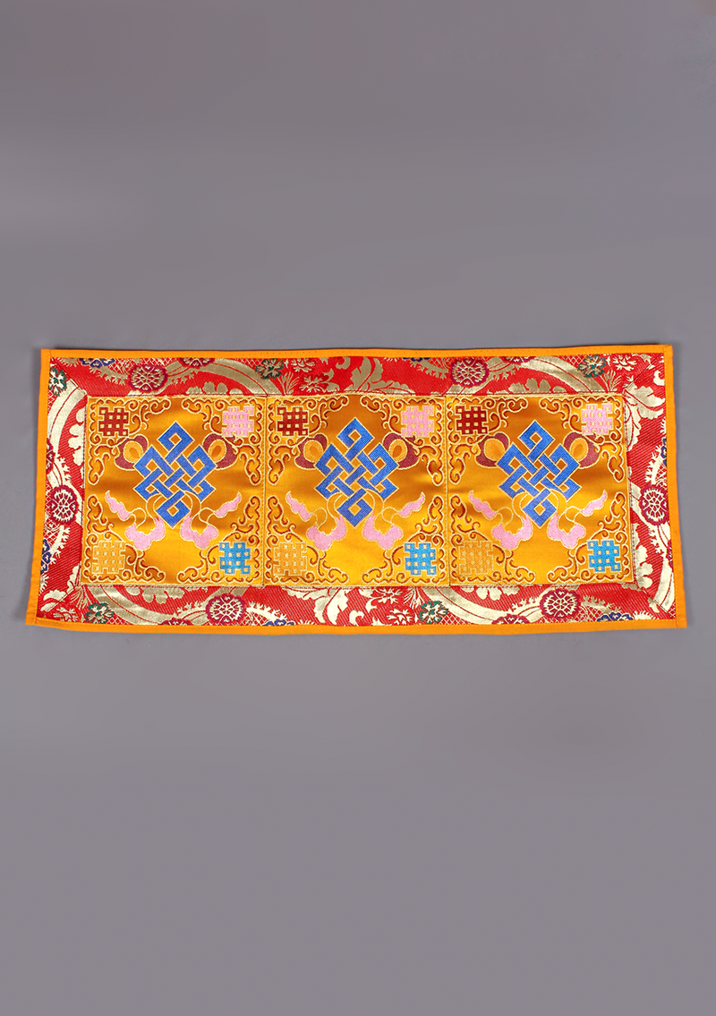 Tibetan Endless Knot Brocade Altar Cloth