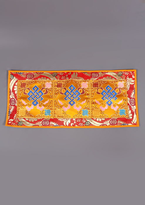Tibetan Endless Knot Brocade Altar Cloth