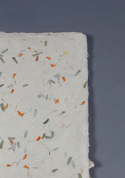 Dried Flowers Embedded Lokta Paper Gift Wrap