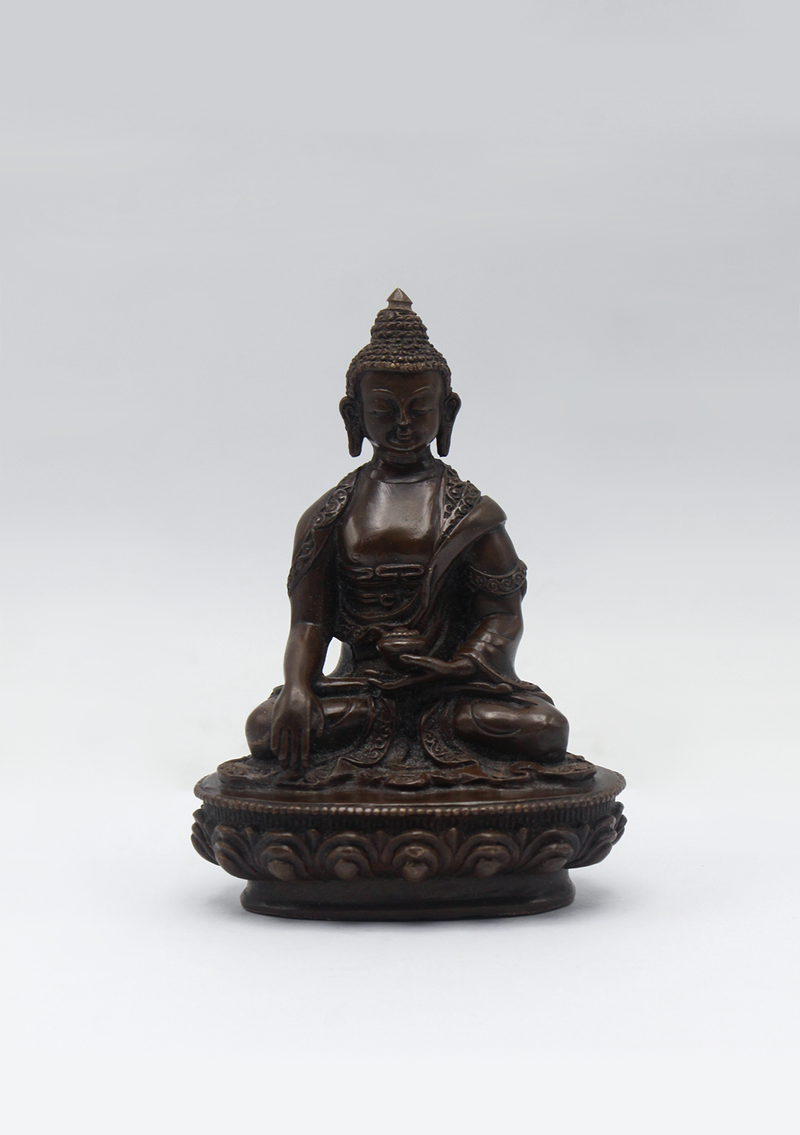 Copper Shakyamuni Buddha Statue 3.5"H