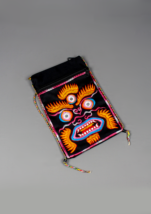 Embroidered Mahakala Travel Pouch Bag