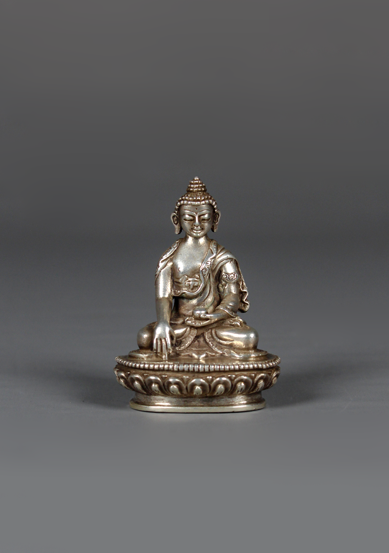 Sterling Silver  925 Shakyamuni Buddha Statue 4.5 cm H