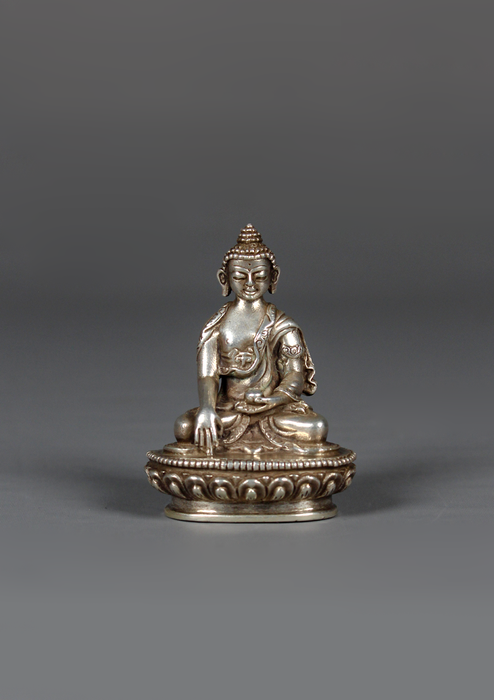 Sterling Silver  925 Shakyamuni Buddha Statue 4.5 cm H