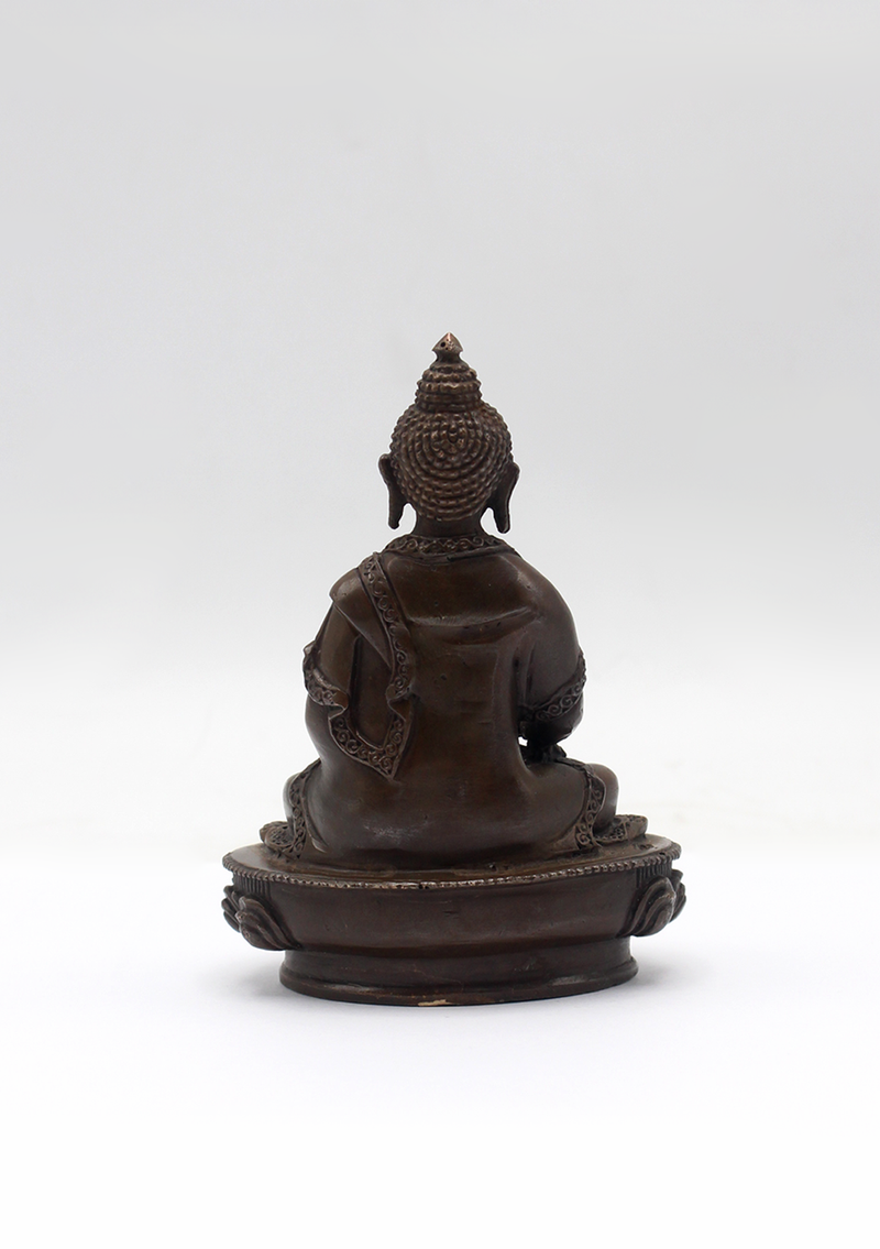 Copper Amitabha Buddha Statue 3.5"H