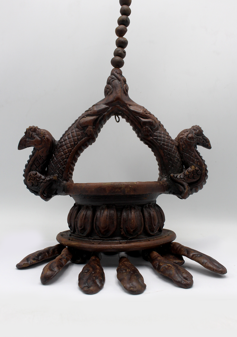 Handcrafted Hanging Ceramic Bhaktapur Clay Oil Lamp