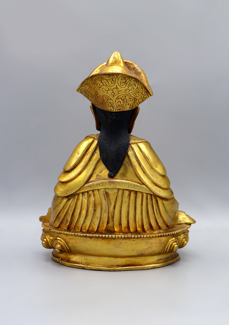 Zhabdrung 24K Gold Rinpoche Statue 7.5"H