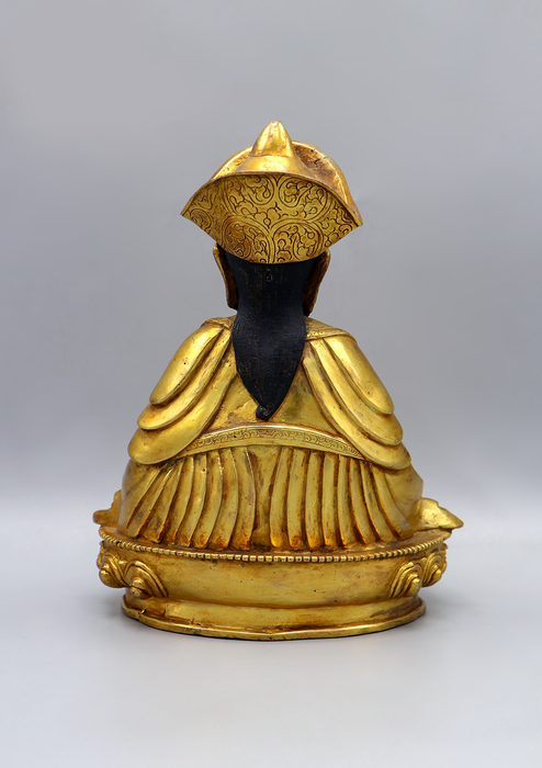 Zhabdrung 24K Gold Rinpoche Statue 7.5"H