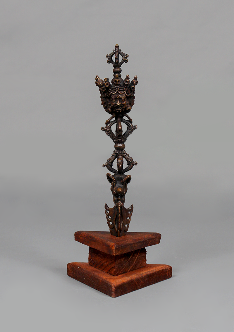 Copper  Oxydized  Phurba/Dagger 6" H