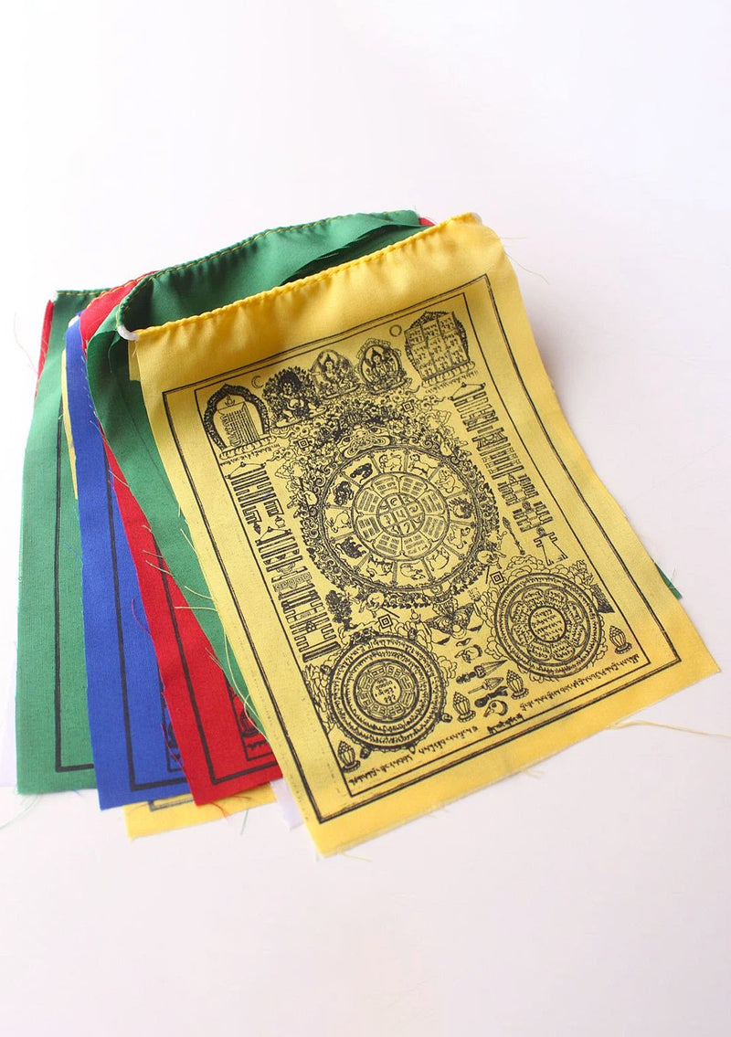 Tibetan Astrology Jyoti Chakra Wheel Prayer Flags