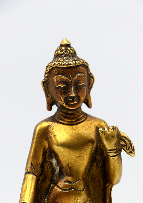 Antique Finishing Buddha Dipankar Statue 5"H