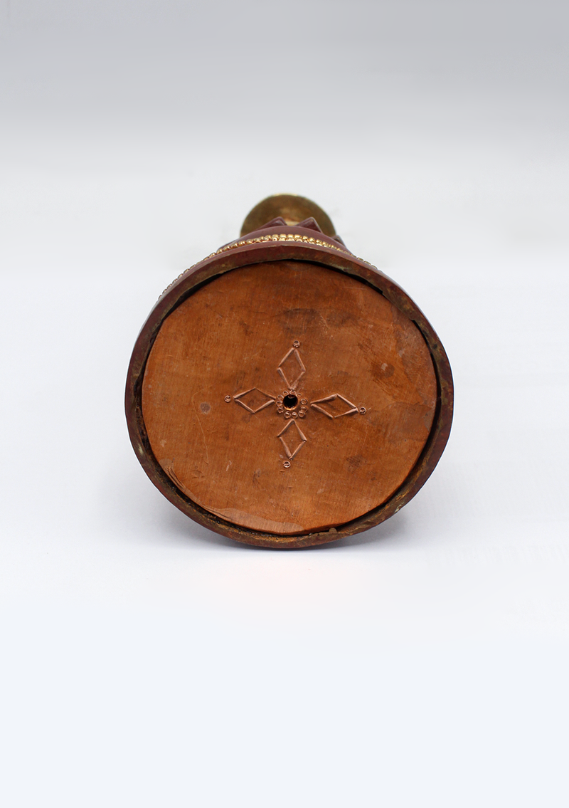 Partly Gold-Plated Stupa 7" H