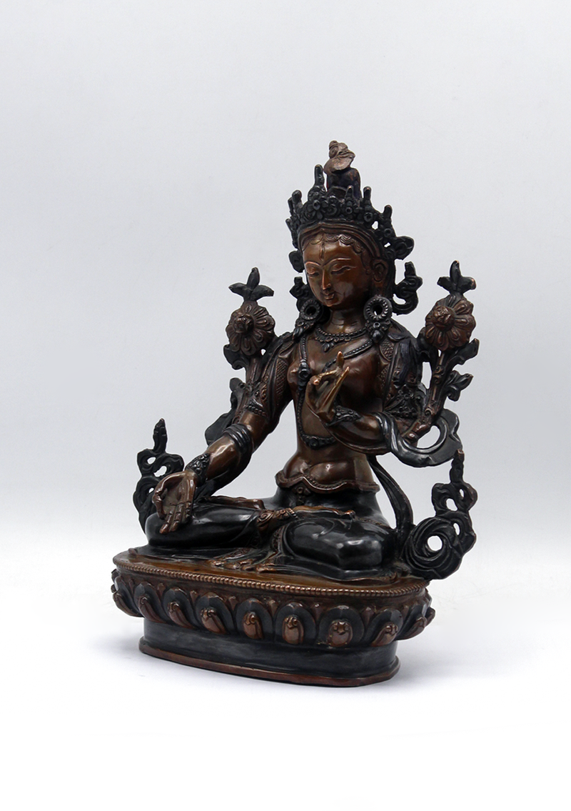 Hand Crafted Exquisite White Tara Statue 8 Inch High