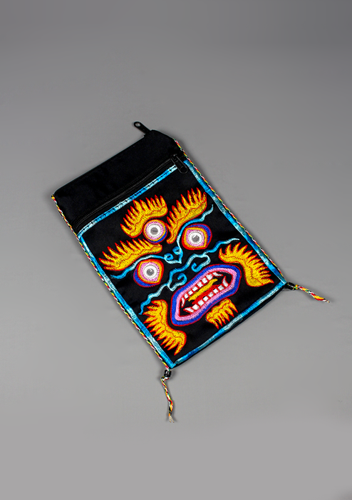 Embroidered Mahakala Travel Pouch Bag