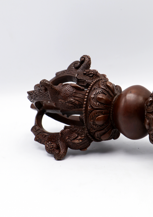 Copper Oxydized Dorjee Vajra 13"L