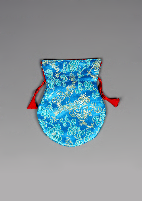 Silk Brocade Drawstring Mala Bag