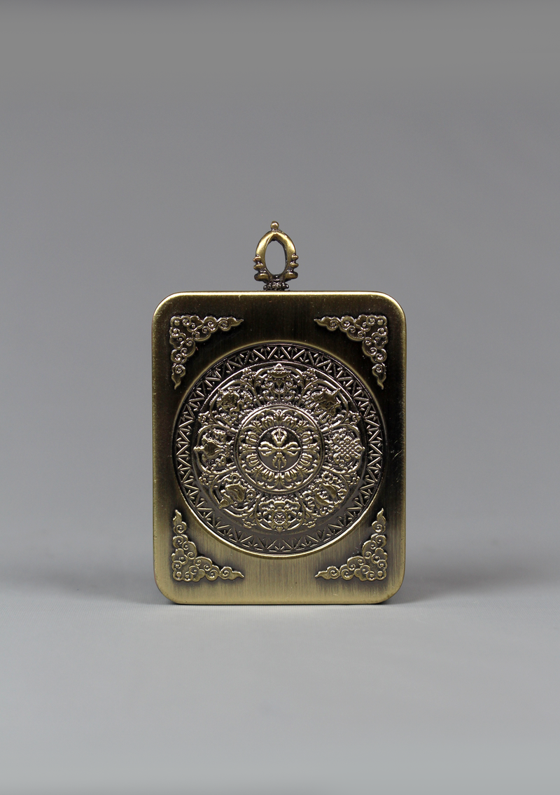 Vajrasattva Mini Thangka Amulet Pendant