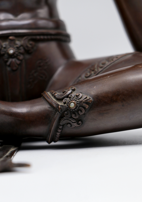 Masterpiece Newa Arts Copper Oxidized Apsara Statue 9"H