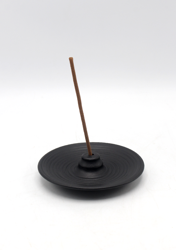 Spiral  Lines Ceramic Tibetan Incense Burner
