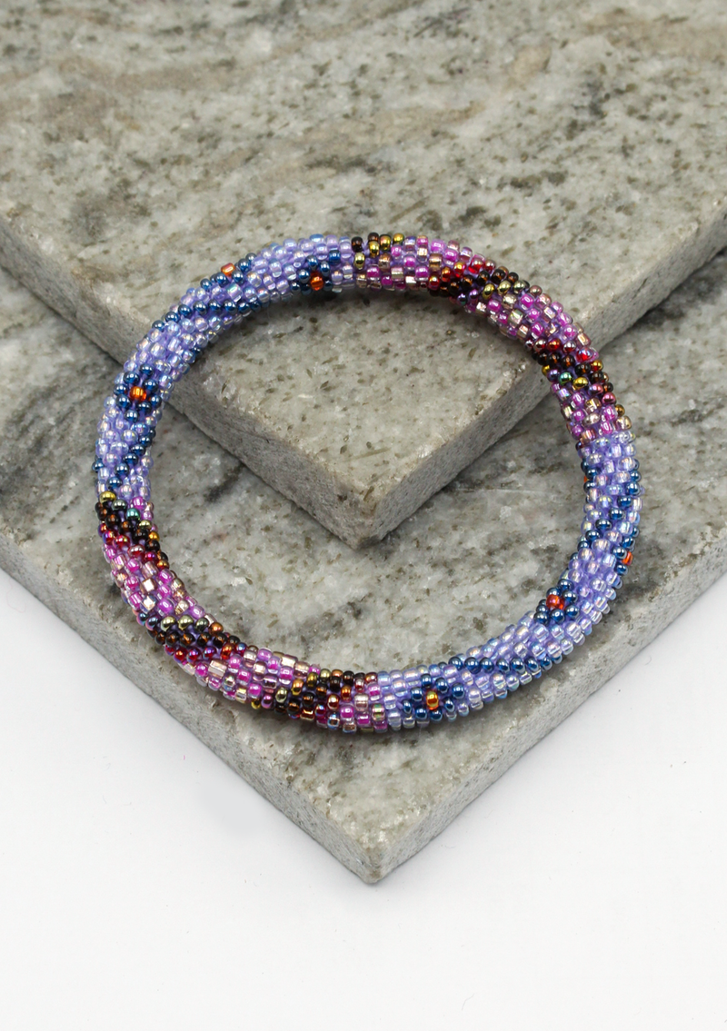 Roll on Beads Aquarmarine Bracelet