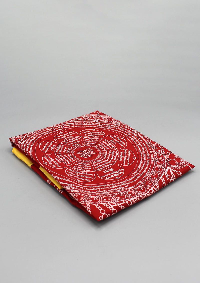 Elephant Mandala Red Printed Tibetan Prayer Flags