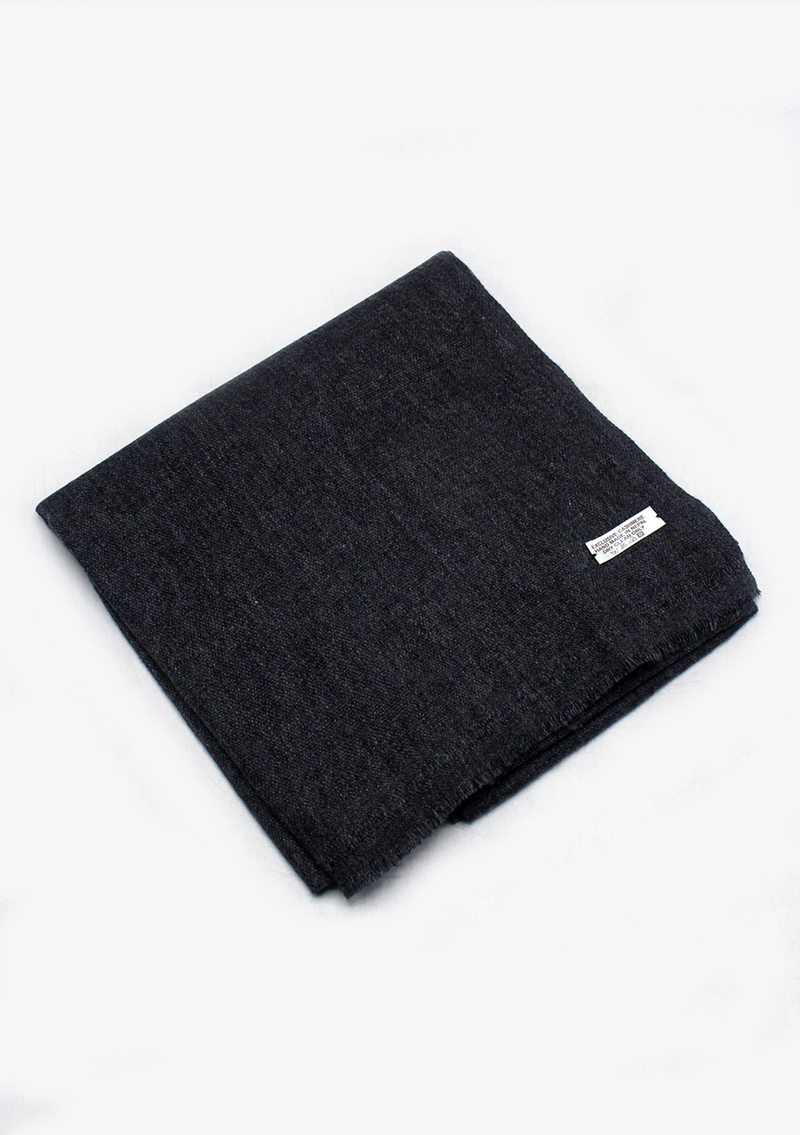Dark Gray Mix Wool Cashmere Shawl