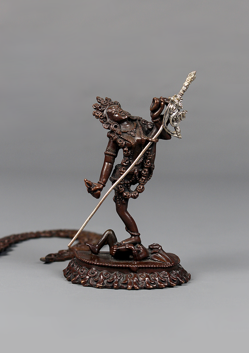 Copper Akash Yogini Statue 3.75"