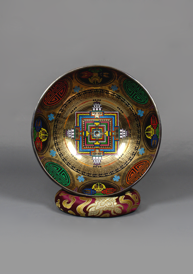 Mandala  Painting  Singing Bowl 8"