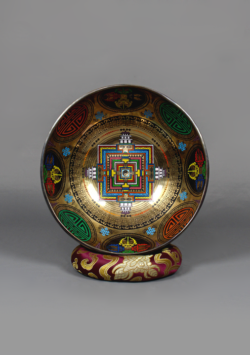 Mandala  Painting  Singing Bowl 8"
