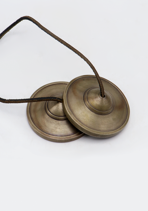 Plain Meditation Tingsha Cymbal Golden