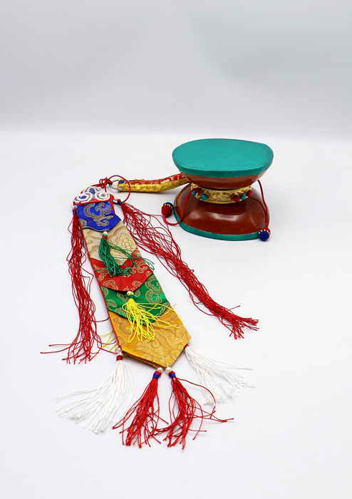 Hand Painted Wooden Chod Drum Damaru High Quality