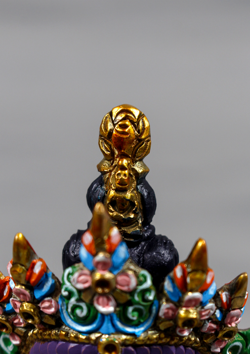 Partly Gold Gilded Handpainted Chenrezig Statue