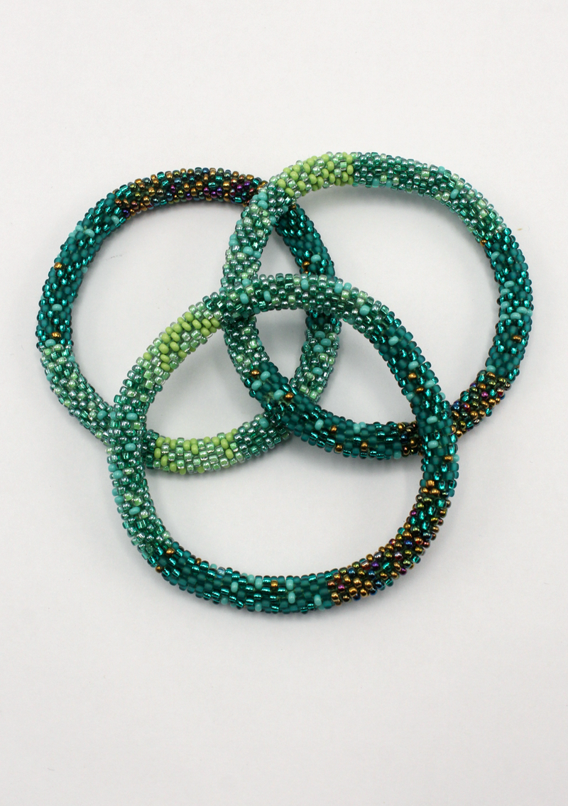 Green Oasis Roll-on Beads Bracelet