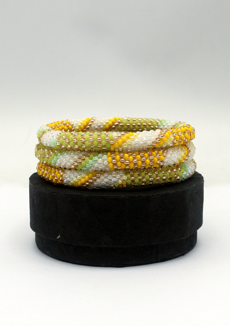 Kalaphatar Roll on Beads Bracelet Gift Set of 3 in Eco-Friendly Jewelry Box