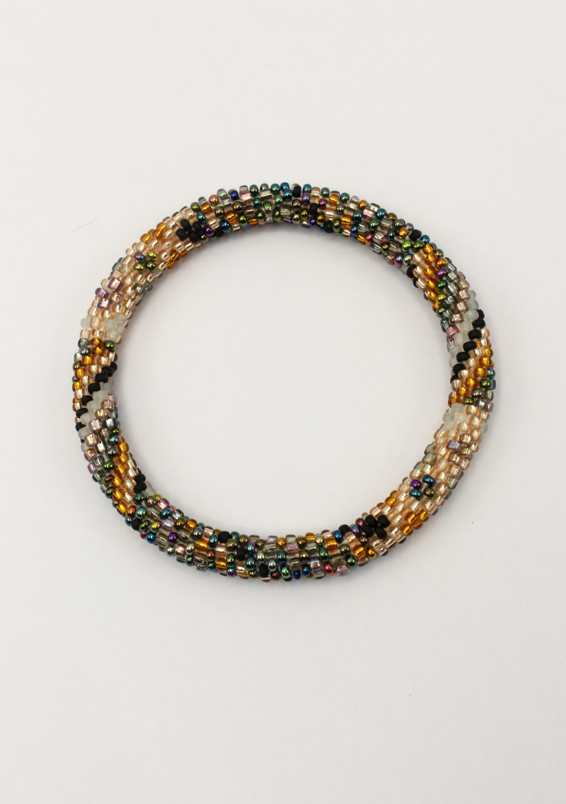 Golden Roll on Beads Bracelet