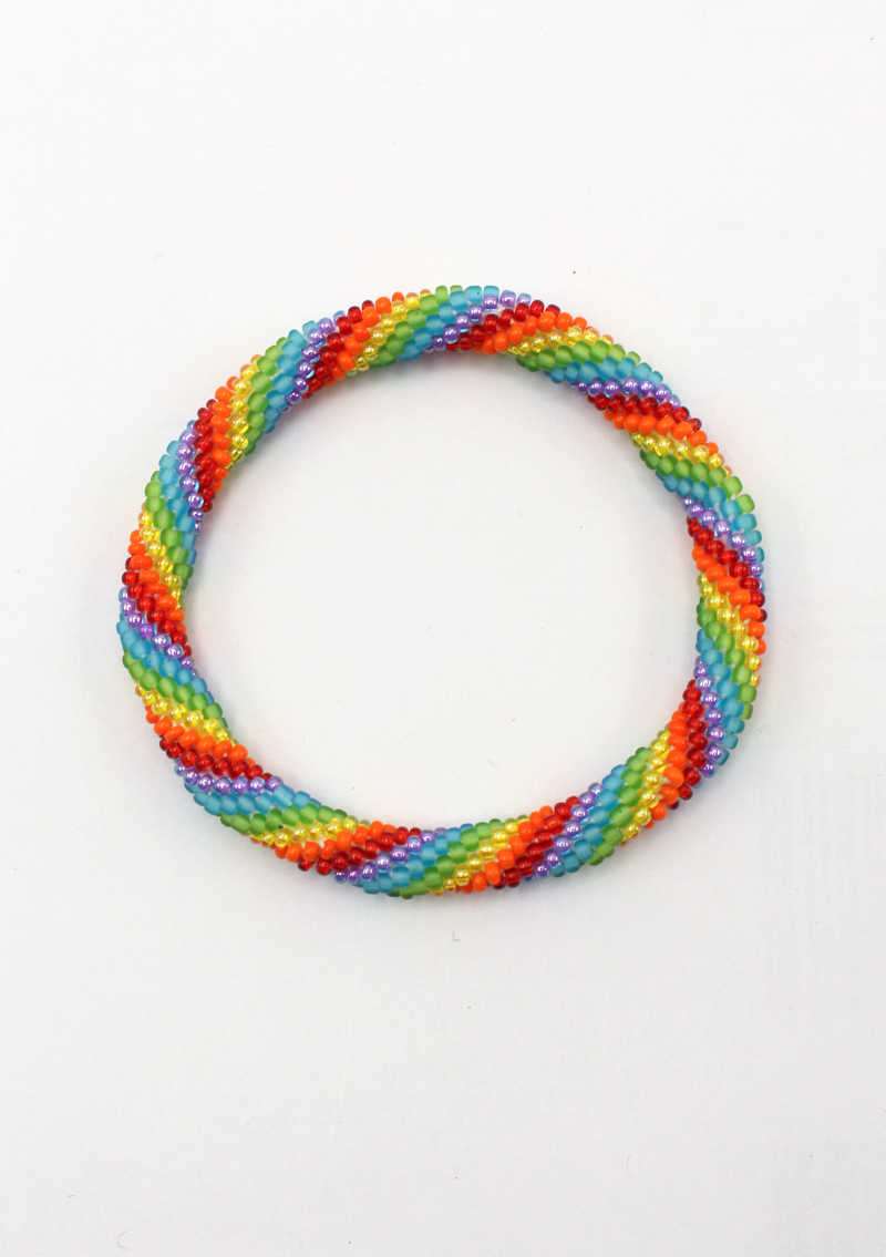 Bohemian Style Roll on Beads Bracelet Six Color Set