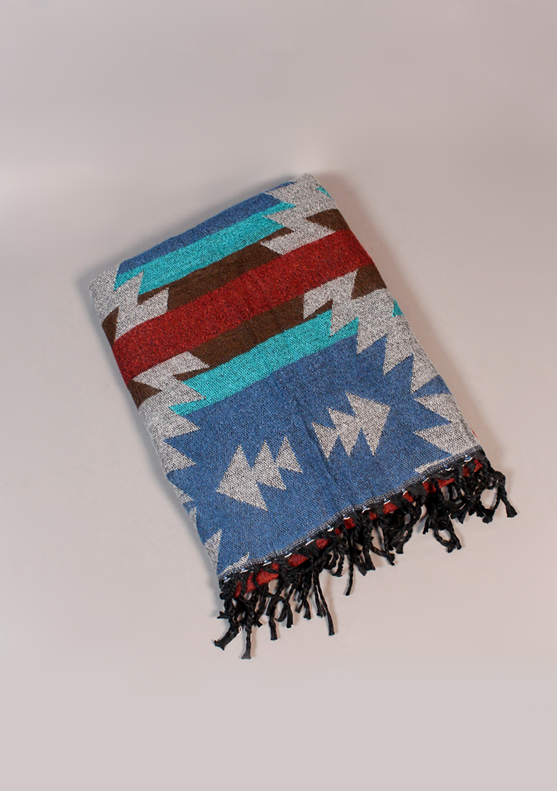 Handloomed Himalayan Geometric Motif Pattern Shawl